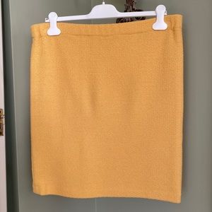 St. John Collection Yellow Knit Skirt